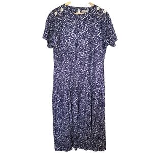 Vintage D'Allards Poka-dot Dress with Pleats